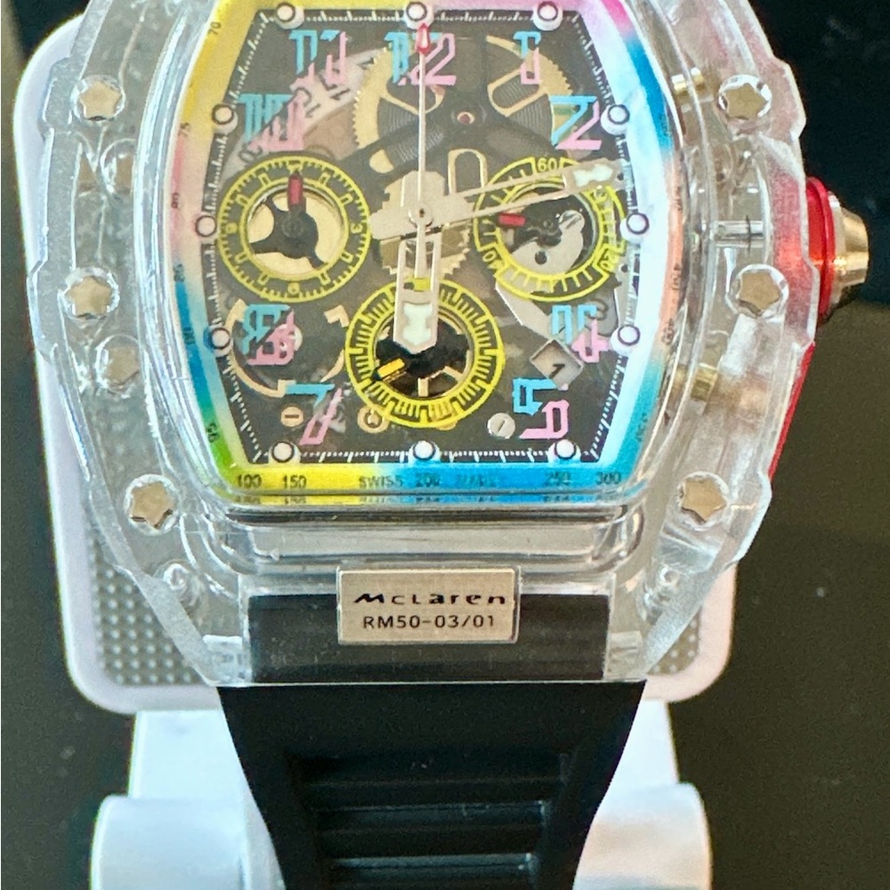 Transparent Multi-Color Men's Watch - Picture 10 of 10